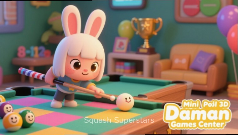 Squash Superstars Strategic Play Squash Superstars gameplay showing strategic shot placement using wall rebounds